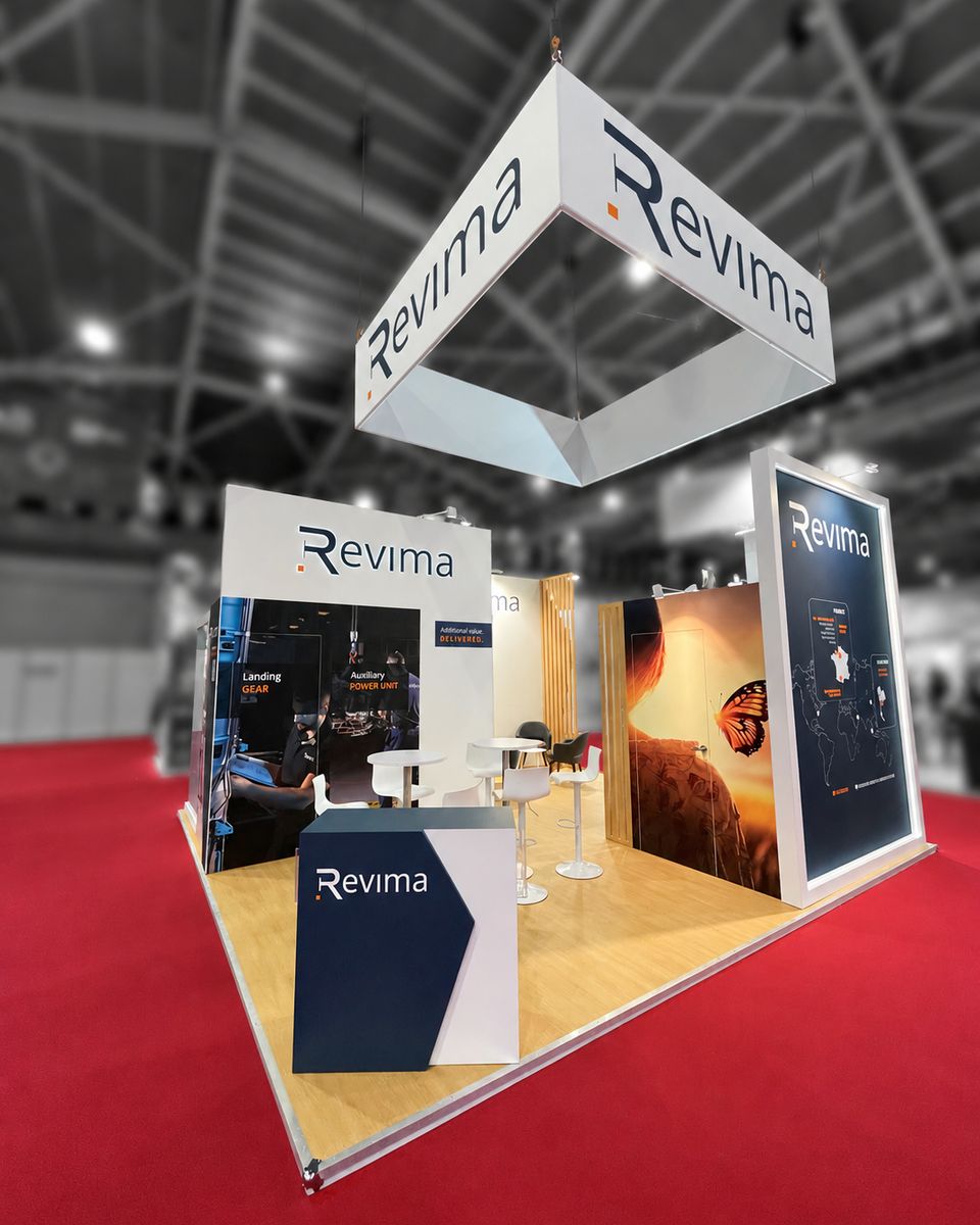 Stand Revima réalisé par STIK&CO au MRO Asia-Pacific 2026 à Singapour