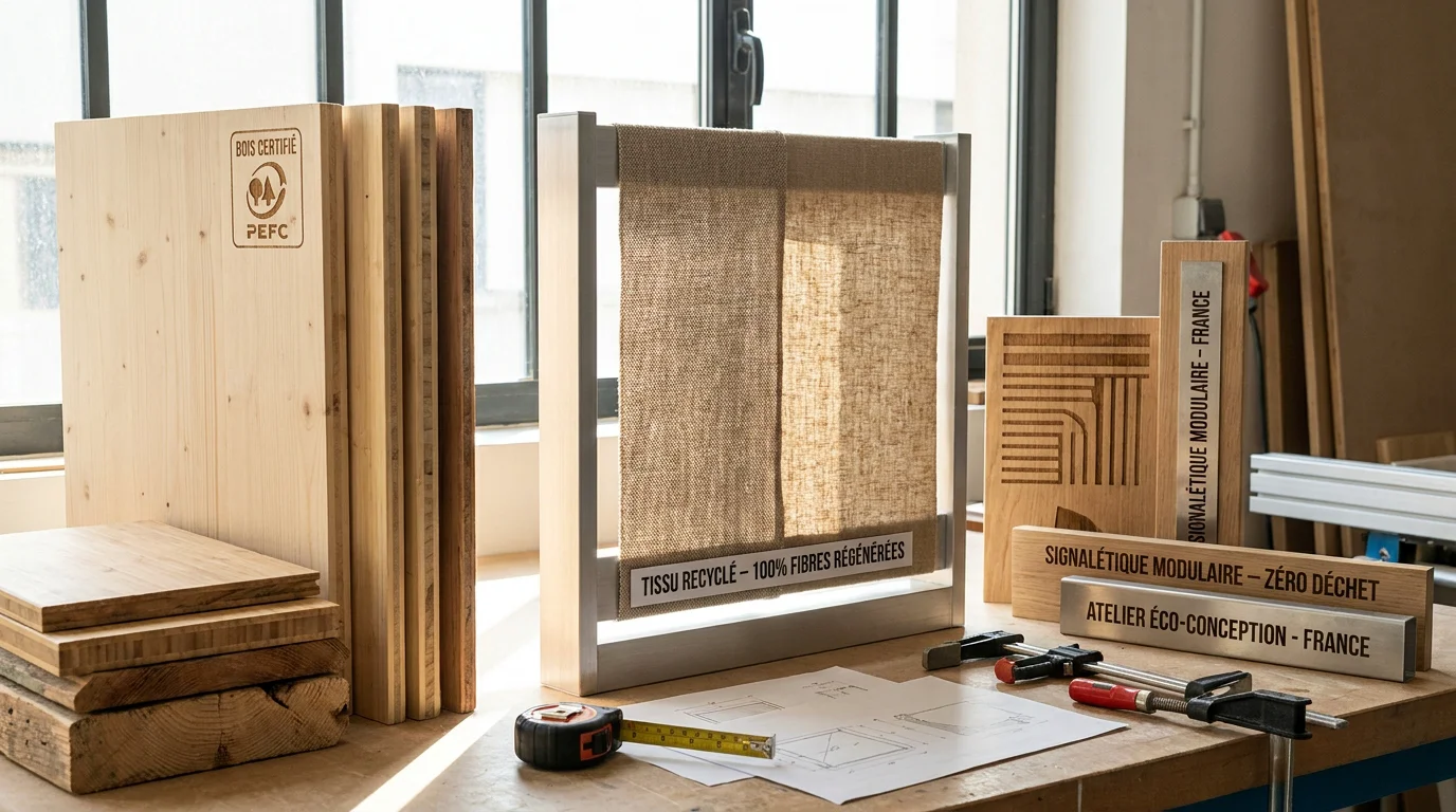 Matériaux éco-responsables pour la fabrication de stands d'exposition durables