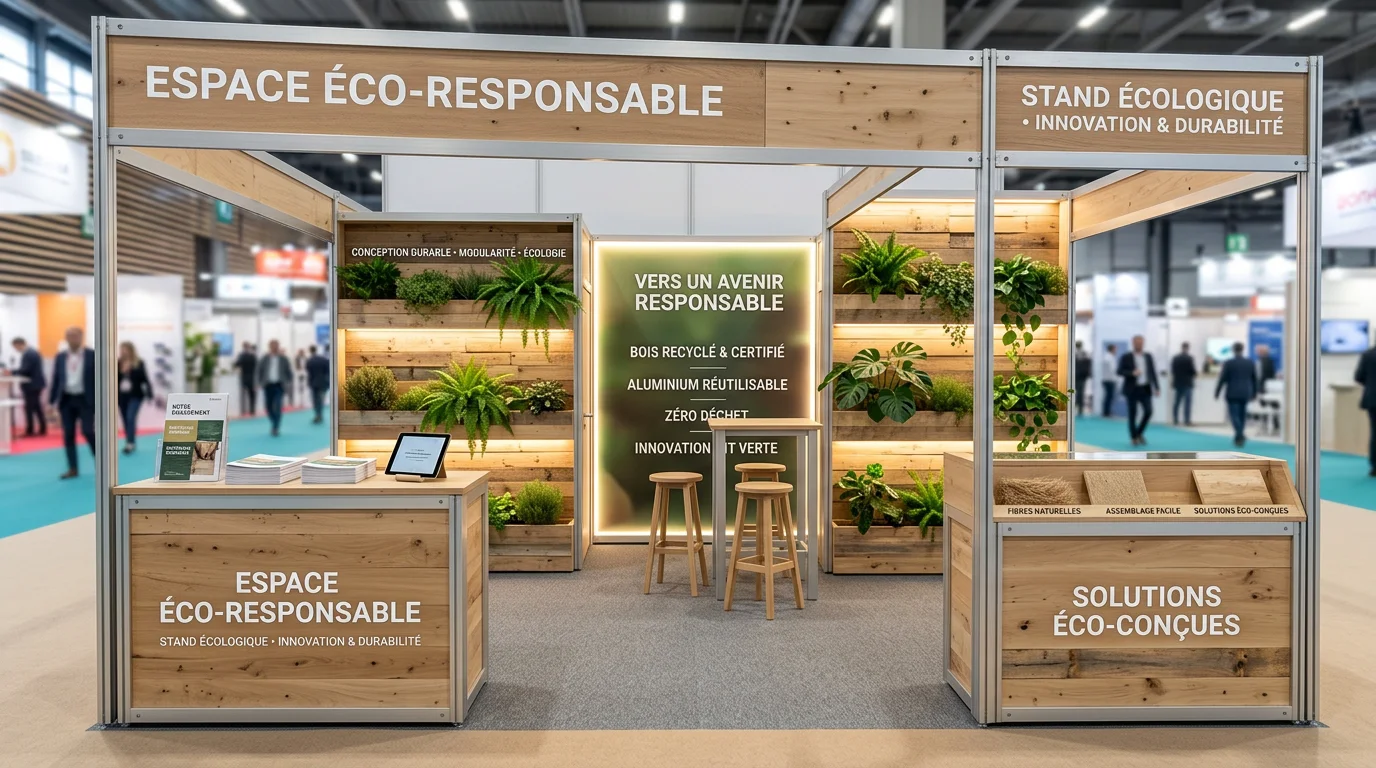 Stand modulaire et éco-responsable en matériaux recyclés