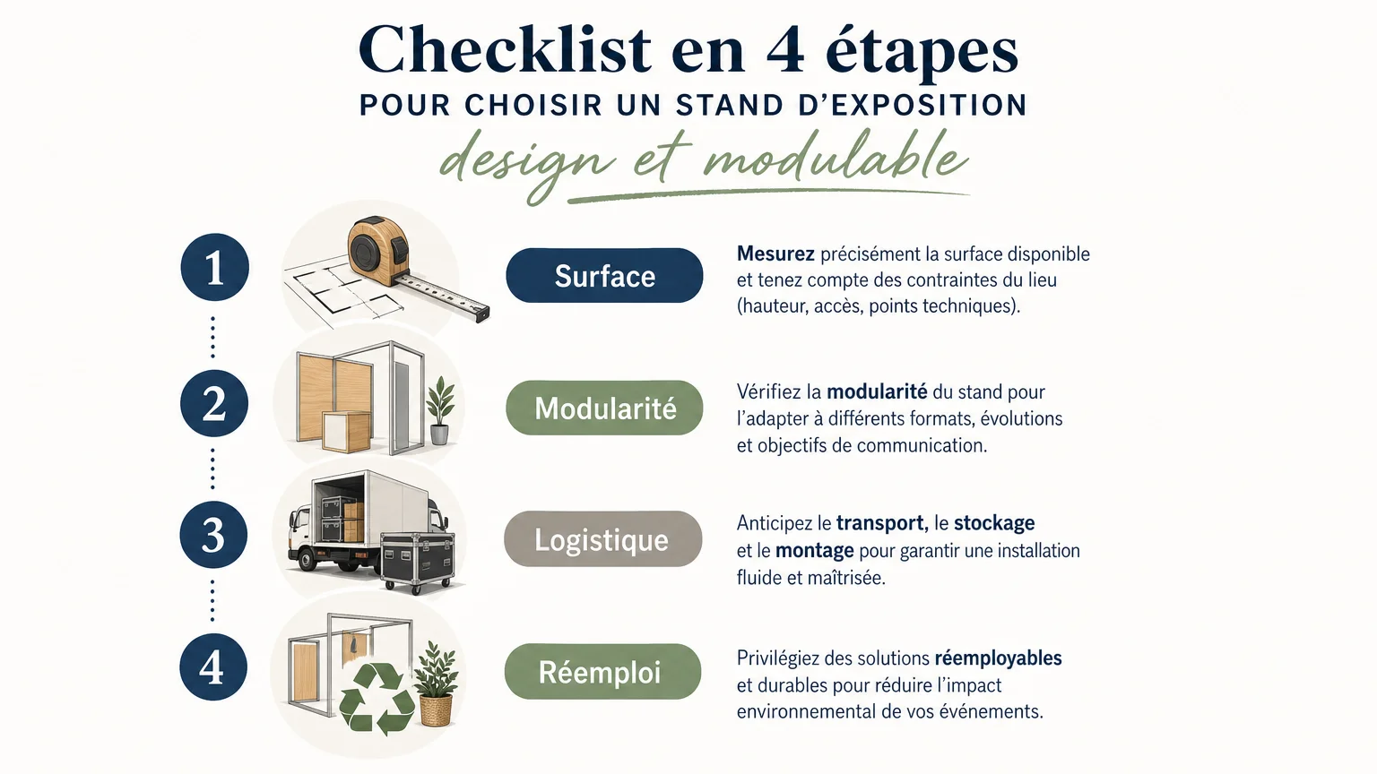 Checklist pour choisir un stand design et modulable