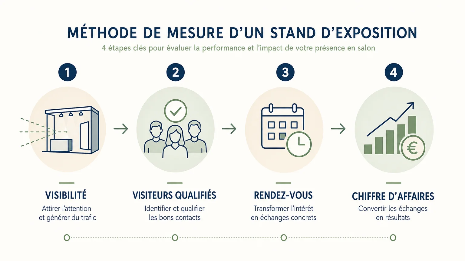 Infographie des indicateurs pour mesurer la performance d’un stand