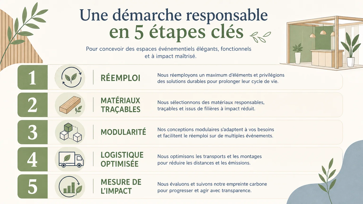 Checklist des critères pour choisir un fabricant de stand éco-responsable