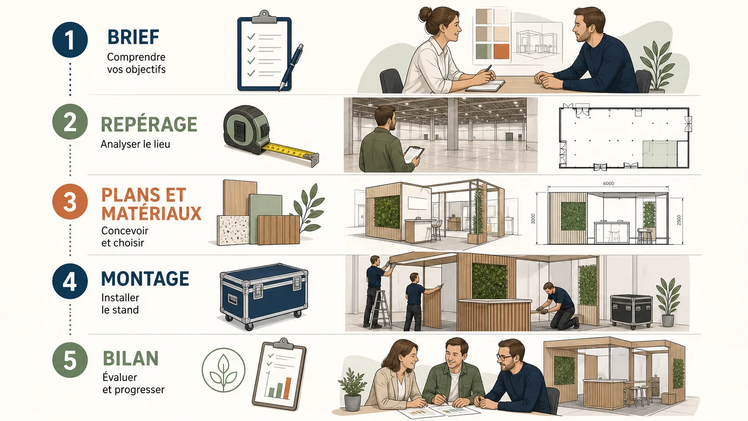 Checklist des étapes de conception et d’installation d’un espace événementiel