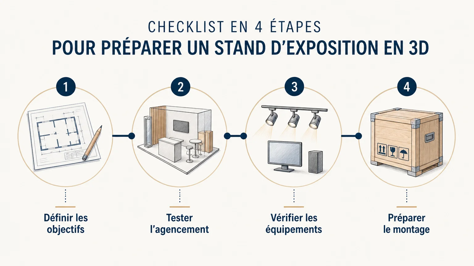 Checklist en 4 étapes pour préparer une conception de stand 3D