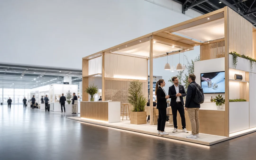 Réalisation de stands sur mesure dans un salon professionnel en France