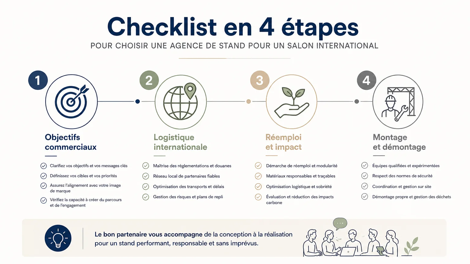 Checklist pour choisir une agence de stand à l’international