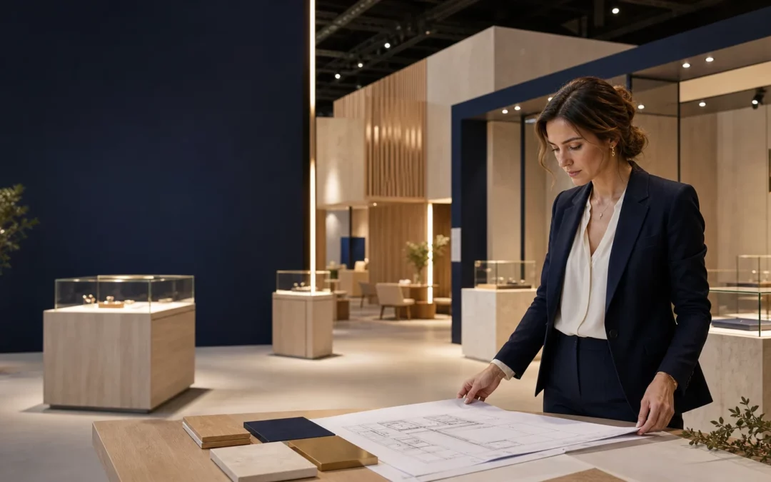 Stand horloger haut de gamme dans un salon professionnel à Genève