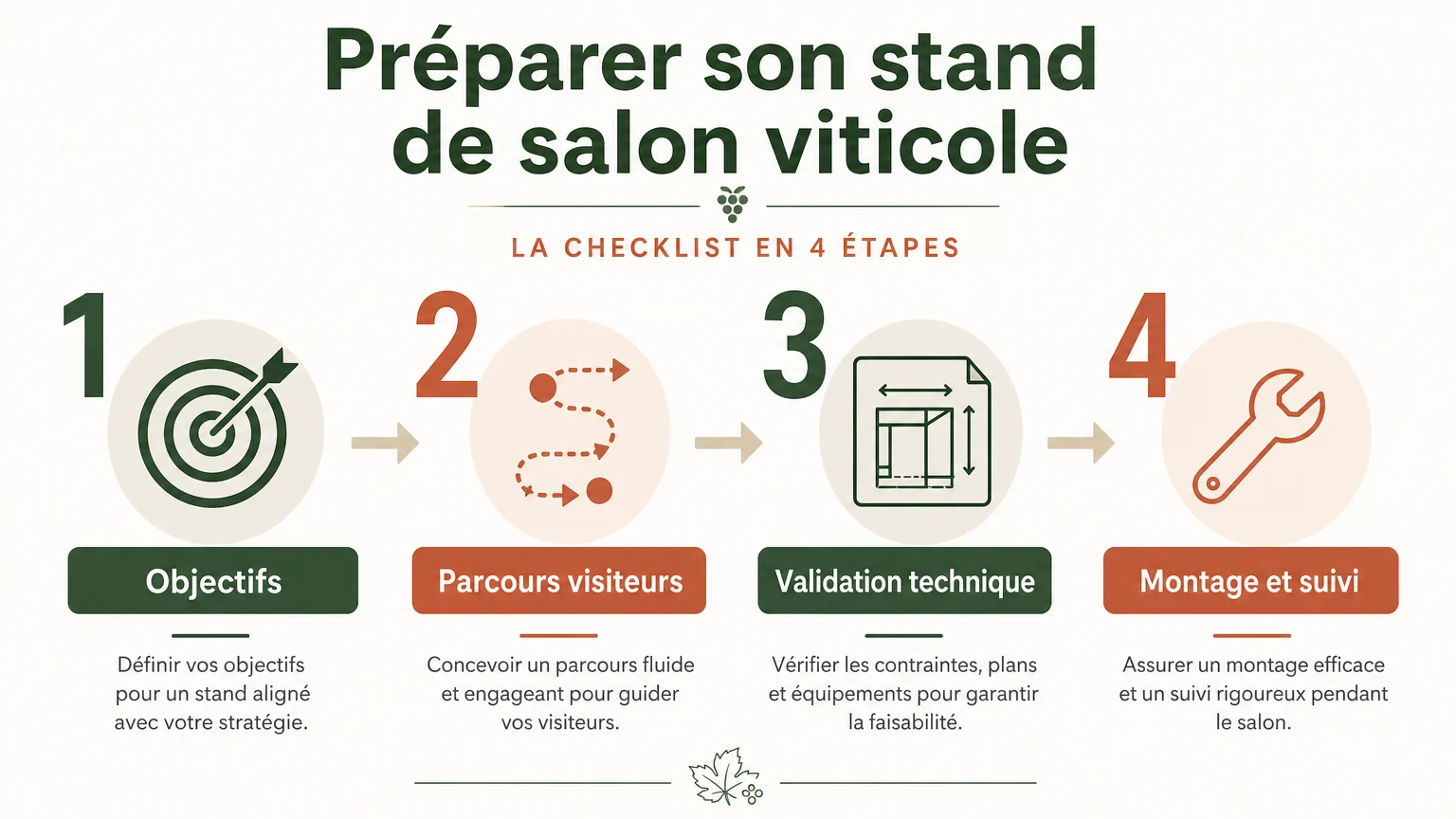 Checklist en quatre étapes pour préparer un stand à Wine Paris