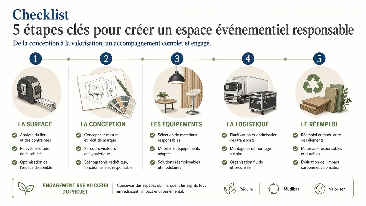 Checklist des éléments à vérifier avant de signer un devis de stand