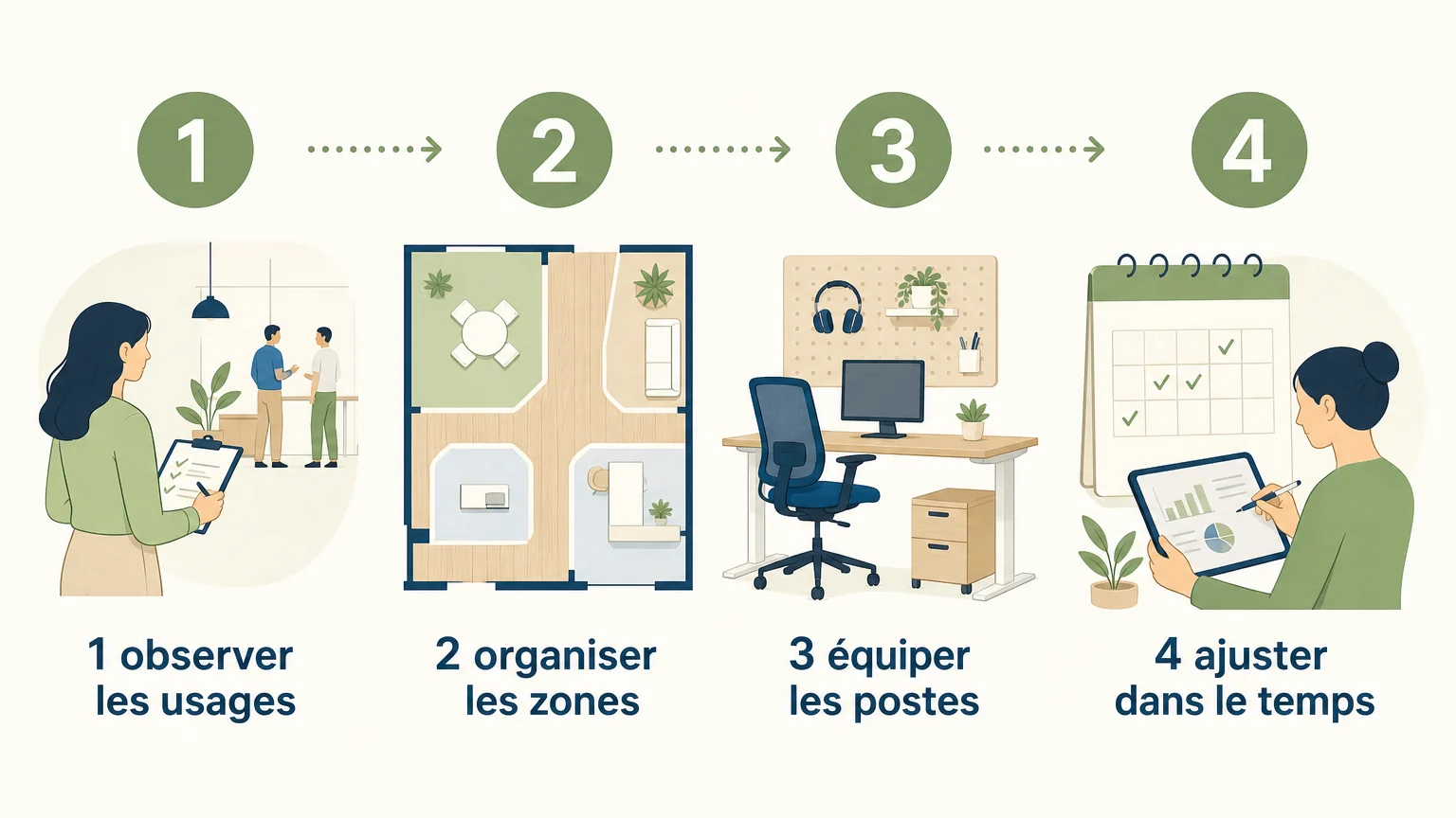 Checklist pour concevoir un espace de travail modulable