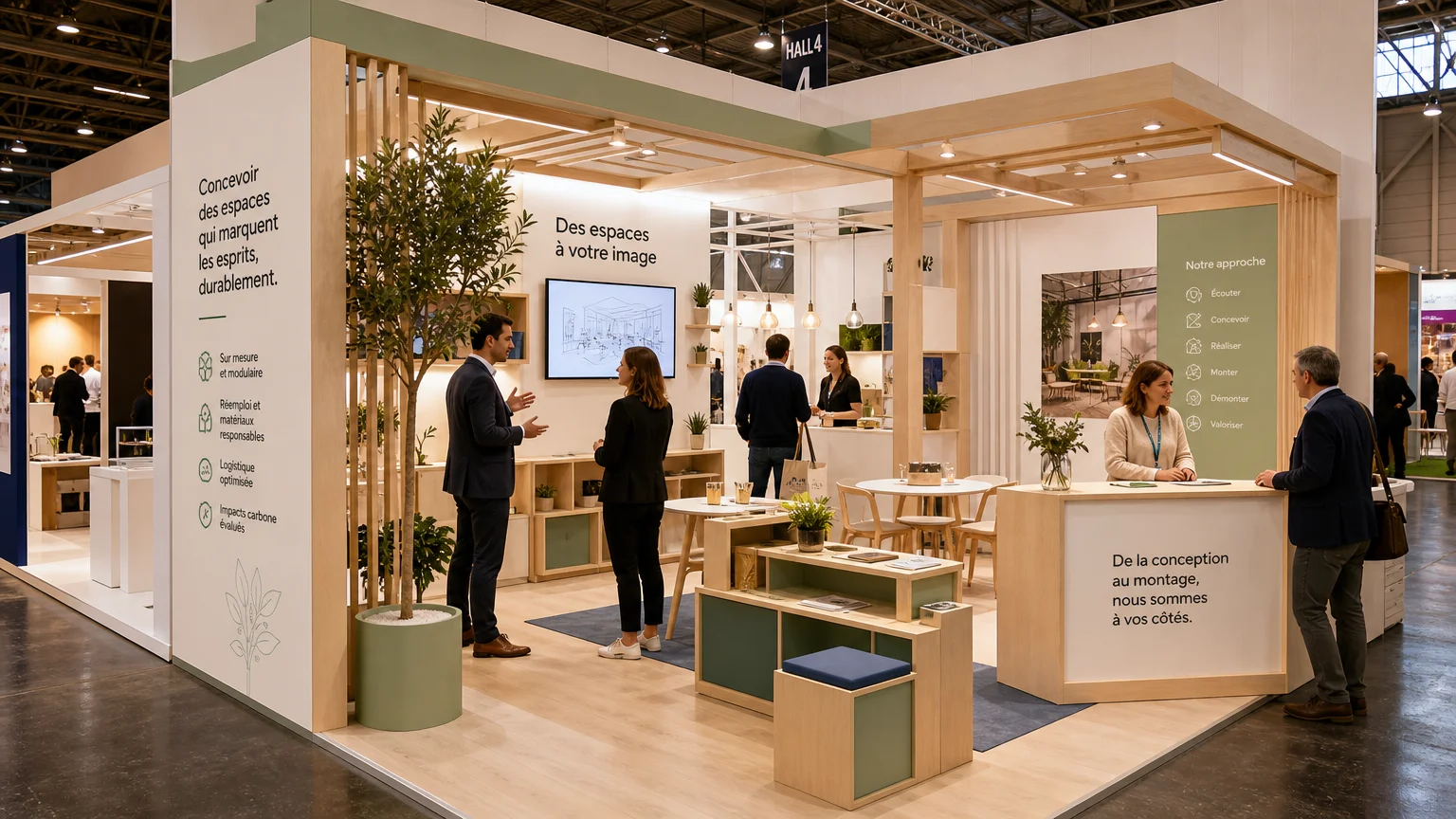 Stand sur mesure pensé pour les démonstrations et les échanges au SMCL