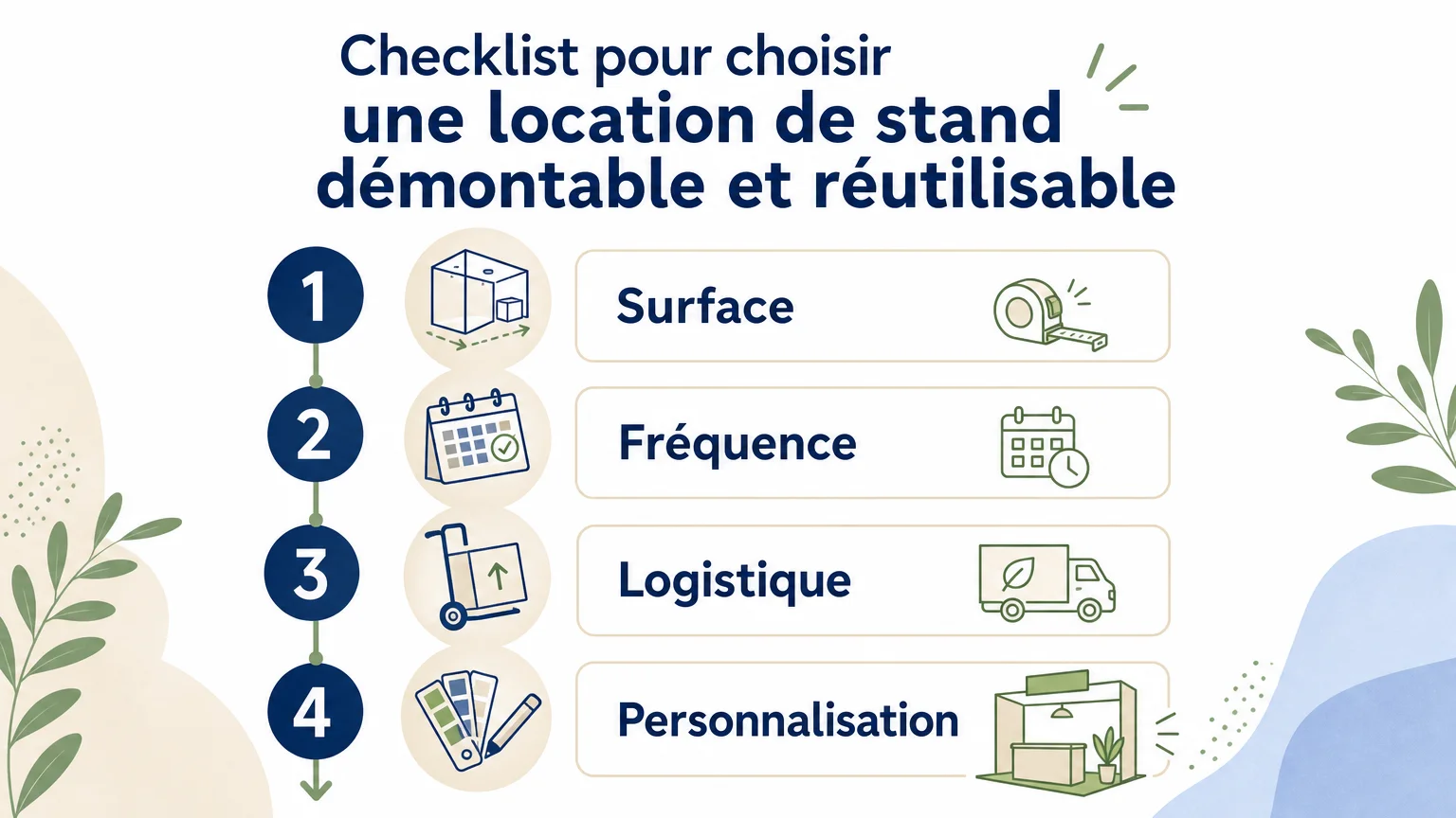 Checklist des critères pour choisir un stand démontable et réutilisable