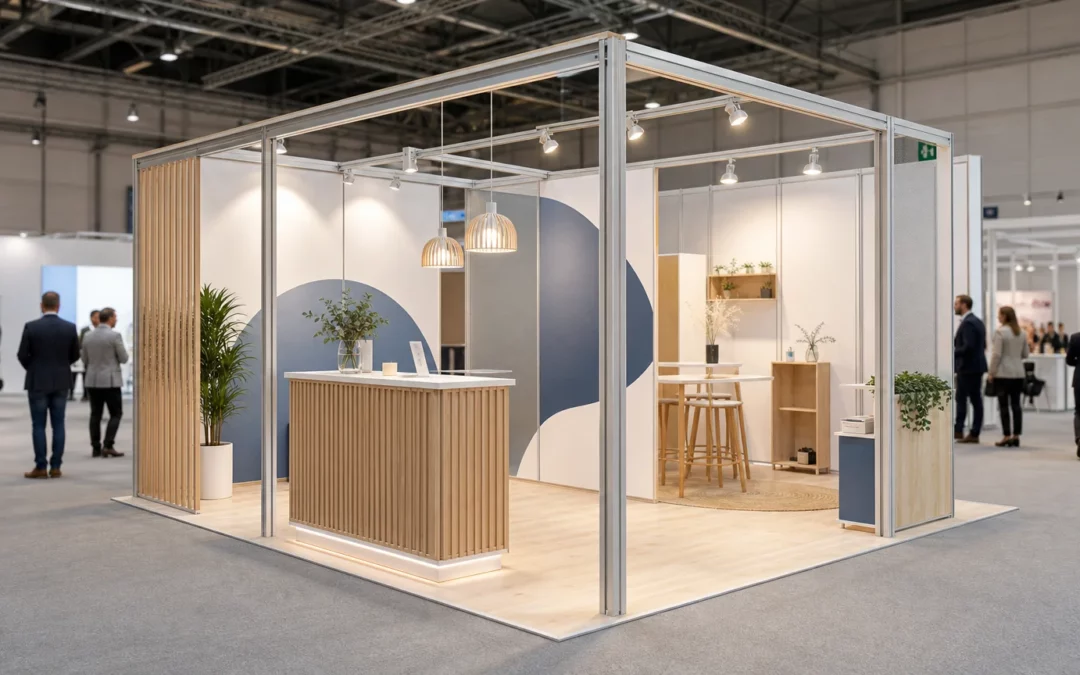 Stand modulaire professionnel dans un salon en France