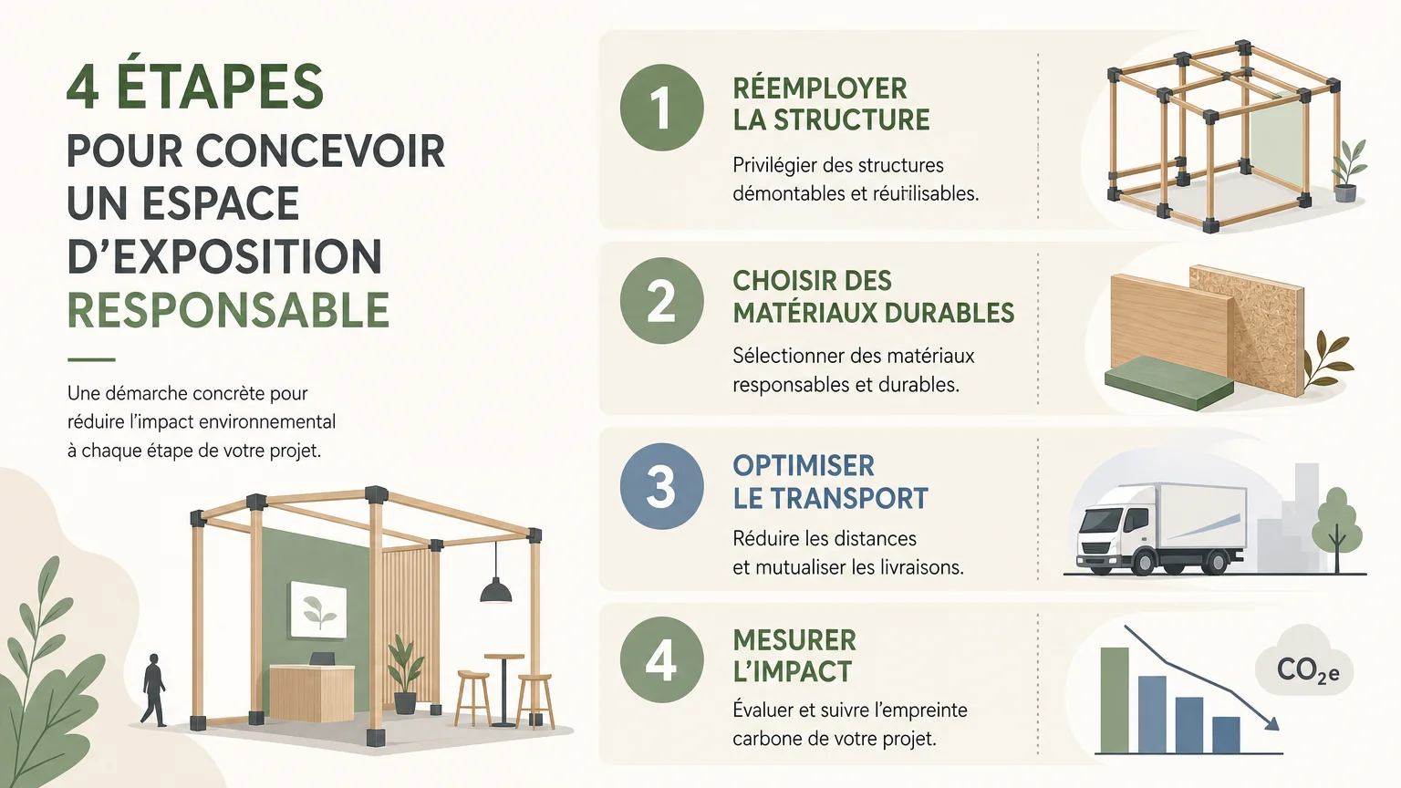 Checklist en quatre étapes pour un aménagement d’exposition responsable