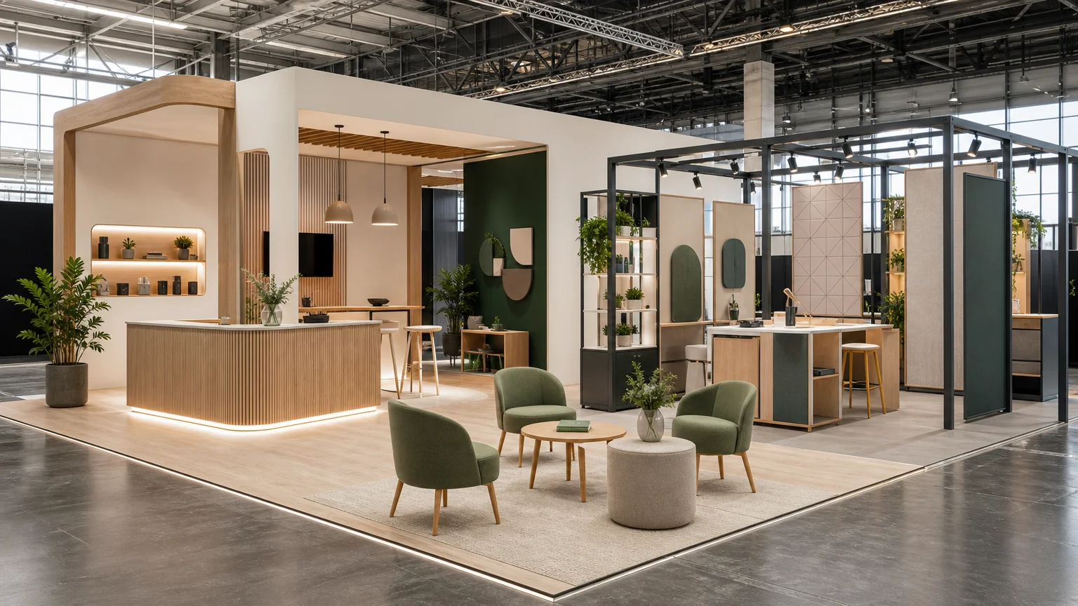 Différence visuelle entre un stand sur mesure et une solution modulaire