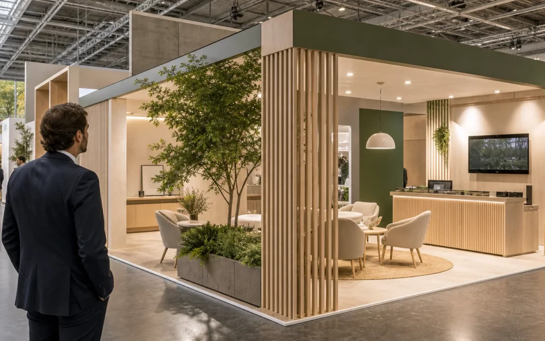 Projet de stand professionnel sur mesure dans un salon à Paris